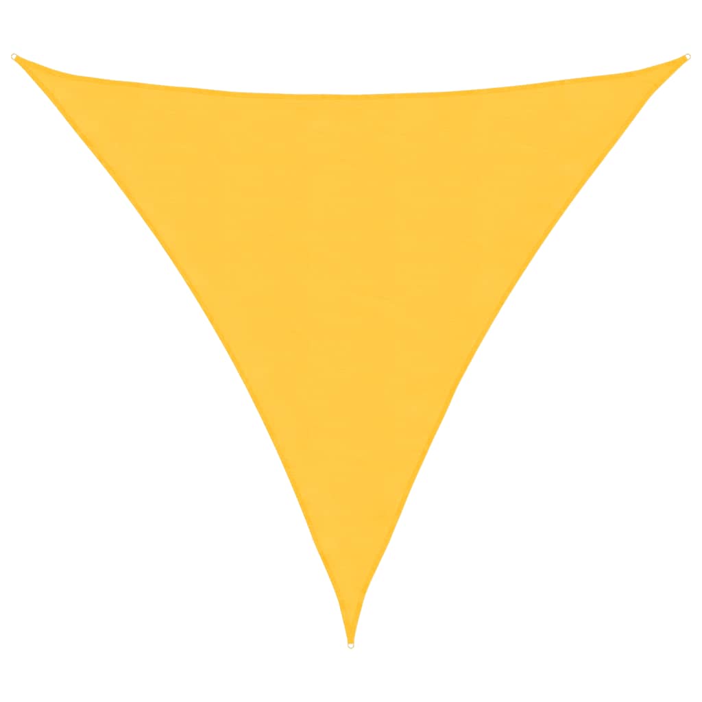 Sunshade Sail Oxford Fabric Triangular 4x4x4 m Yellow
