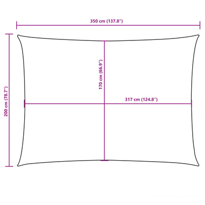 Sunshade Sail Oxford Fabric Rectangular 2x3.5 m Red
