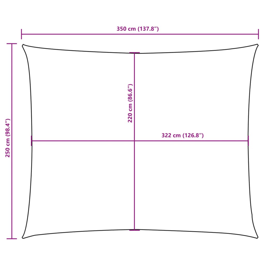 Sunshade Sail Oxford Fabric Rectangular 2.5x3.5 m Red