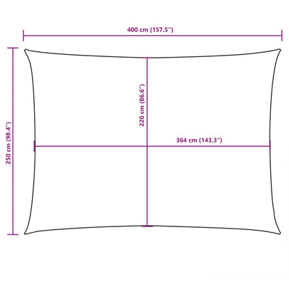 Sunshade Sail Oxford Fabric Rectangular 2.5x4 m Red