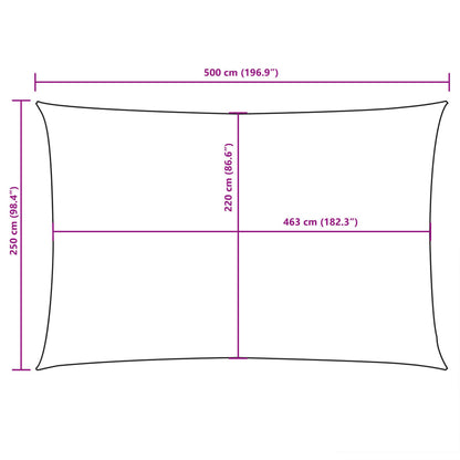 Sunshade Sail Oxford Fabric Rectangular 2.5x5 m Red