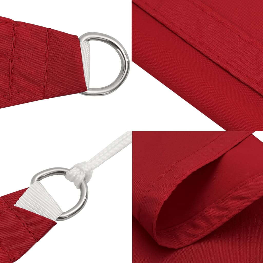 Sunshade Sail Oxford Fabric Triangular 6x6x6 m Red
