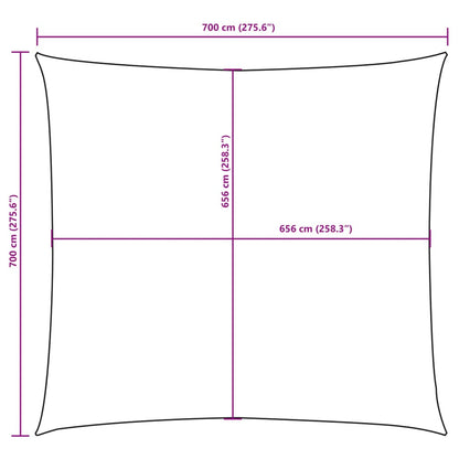 Sunshade Sail Oxford Fabric Square 7x7 m Orange