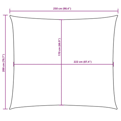 Sunshade Sail Oxford Fabric Rectangular 2x2.5 m Orange