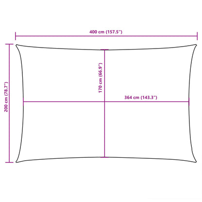 Sunshade Sail Oxford Fabric Rectangular 2x4 m Orange