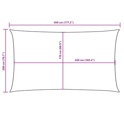 Sunshade Sail Oxford Fabric Rectangular 2x4.5 m Orange