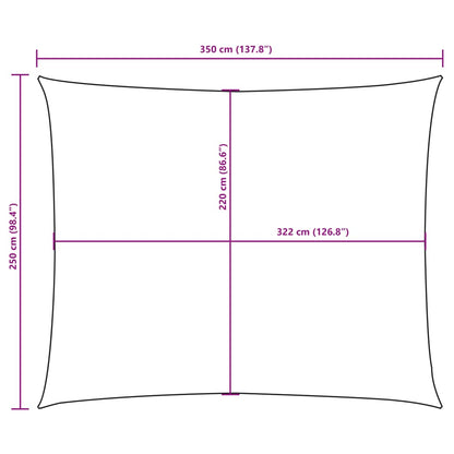 Sunshade Sail Oxford Fabric Rectangular 2.5x3.5 m Orange