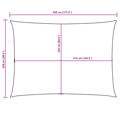 Sunshade Sail Oxford Fabric Rectangular 2.5x4.5 m Orange