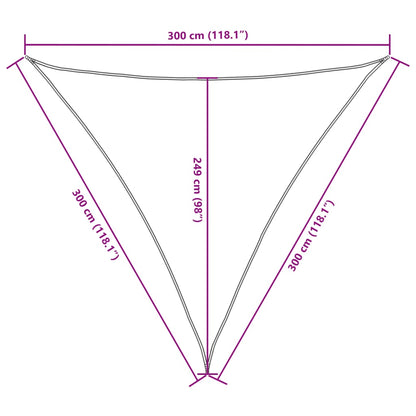 Sunshade Sail Oxford Fabric Triangular 3x3x3 m Orange
