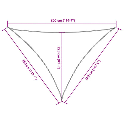 Sunshade Sail Oxford Fabric Triangular 3x4x5 m Orange