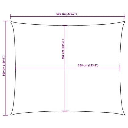 Sunshade Sail Oxford Fabric Rectangular 5x6 m Black