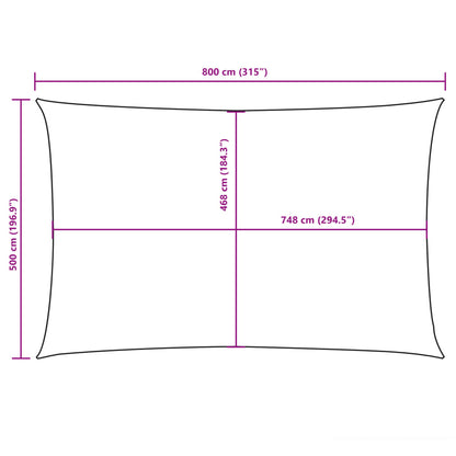 Sunshade Sail Oxford Fabric Rectangular 5x8 m Black