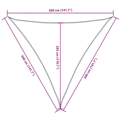 Sunshade Sail Oxford Fabric Triangular 3.6x3.6x3.6 m Black