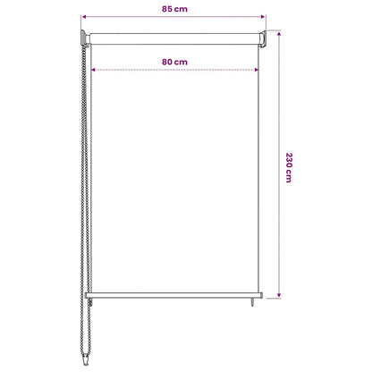 Outdoor Roller Blind 85(W)x230(H) cm Beige
