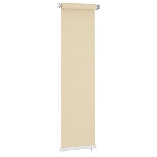 Outdoor Roller Blind Cream 65(W)x230(H) cm HDPE