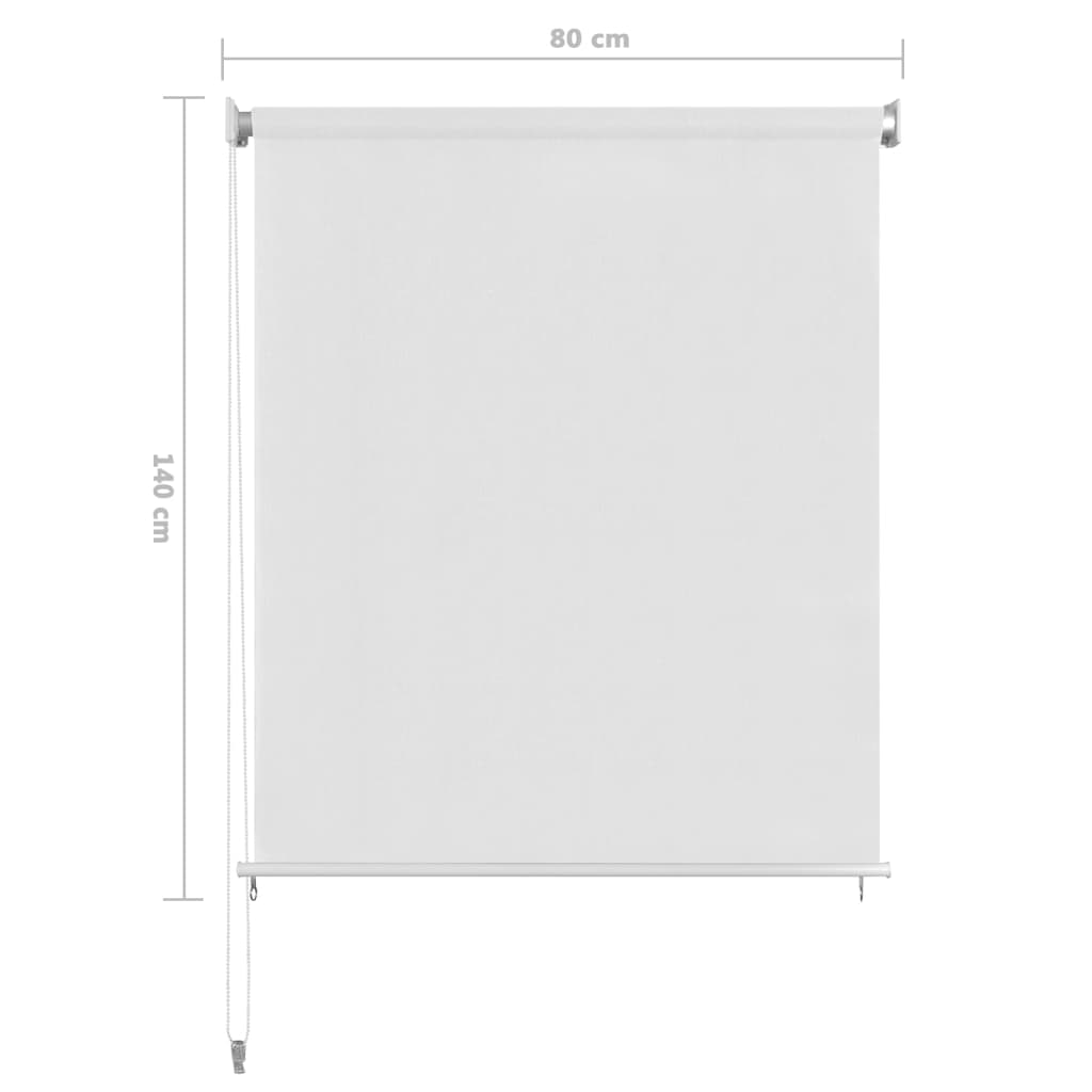 Outdoor Roller Blind White 80x140 cm HDPE