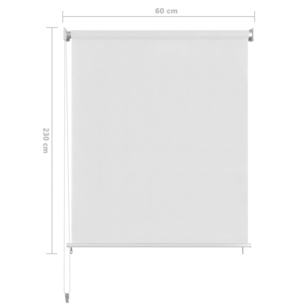 Outdoor Roller Blind White 60x230 cm HDPE