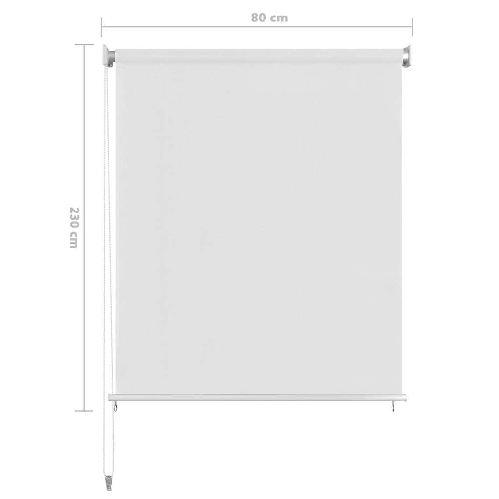 Outdoor Roller Blind White 80x230 cm HDPE