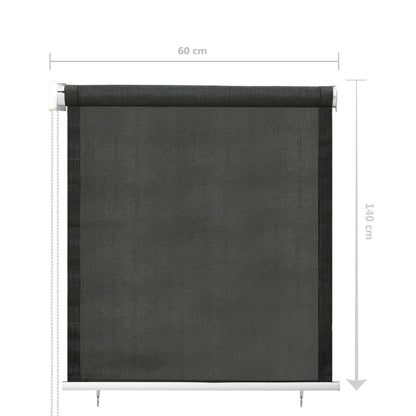 Outdoor Roller Blind 60x140 cm Anthracite