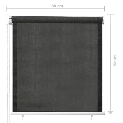 Outdoor Roller Blind 80x140 cm Anthracite