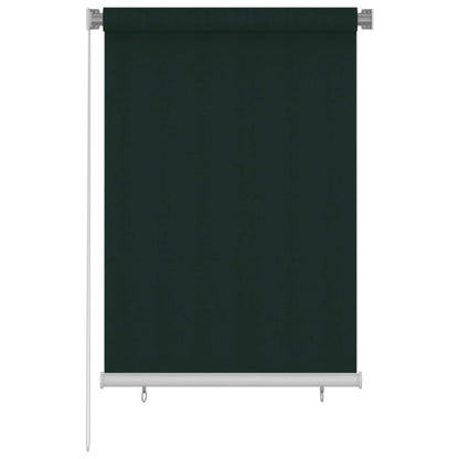 Outdoor Roller Blind 100x140 cm Dark Green HDPE