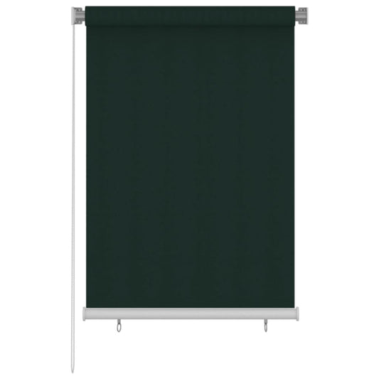 312811 vidaXL Outdoor Roller Blind 100x140 cm Dark Green HDPE