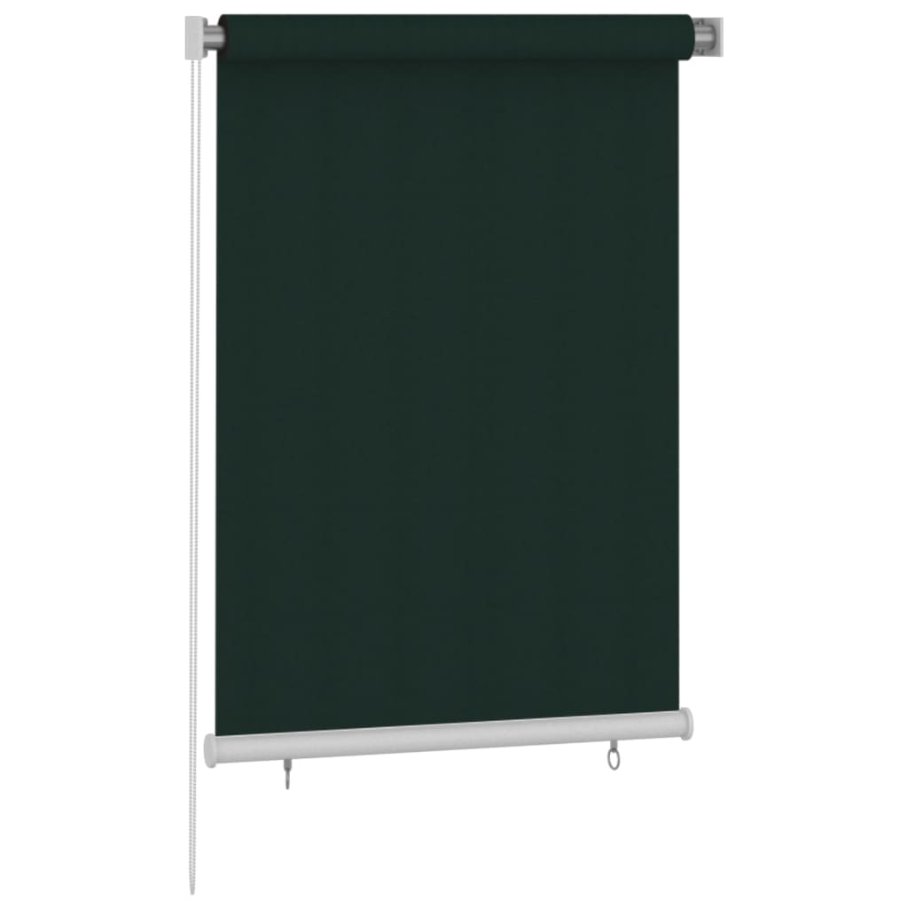 Outdoor Roller Blind 100x140 cm Dark Green HDPE