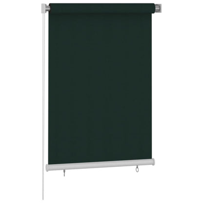 Outdoor Roller Blind 100x140 cm Dark Green HDPE