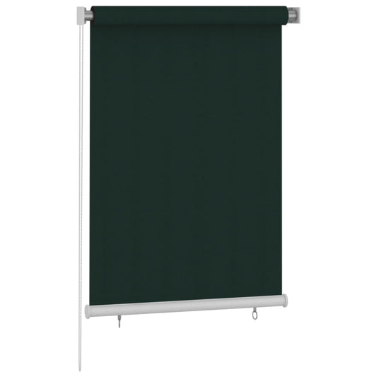 312811 vidaXL Outdoor Roller Blind 100x140 cm Dark Green HDPE