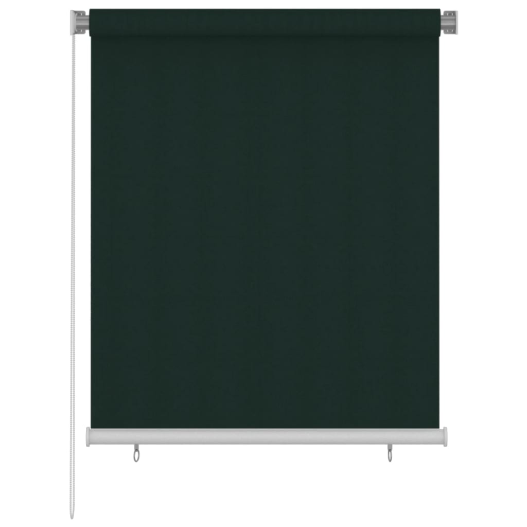 Outdoor Roller Blind 120x140 cm Dark Green HDPE