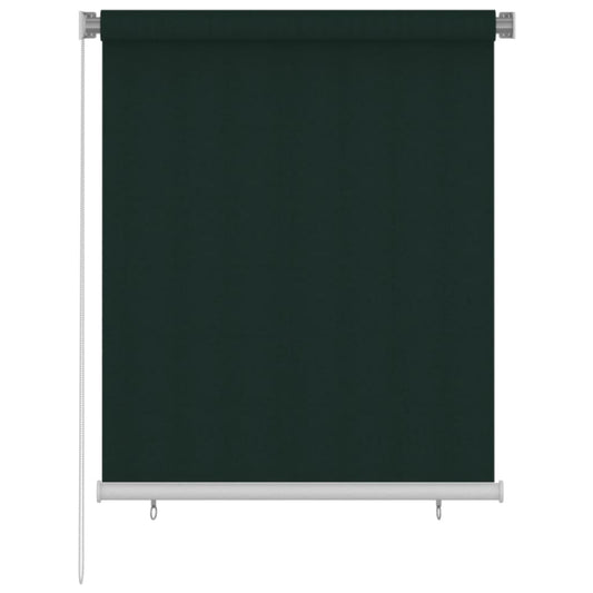 312812 vidaXL Outdoor Roller Blind 120x140 cm Dark Green HDPE