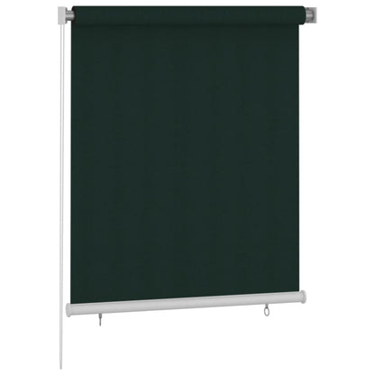 Outdoor Roller Blind 120x140 cm Dark Green HDPE