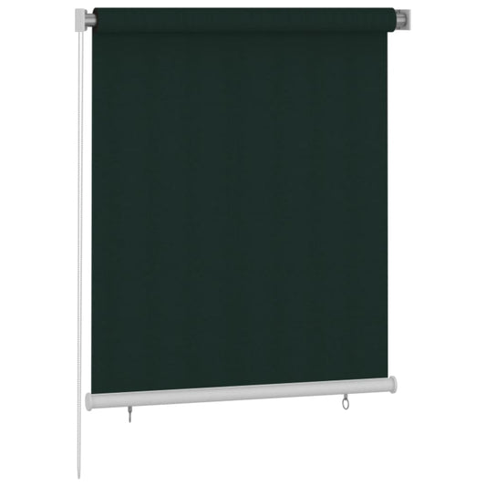 312812 vidaXL Outdoor Roller Blind 120x140 cm Dark Green HDPE