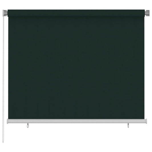 Outdoor Roller Blind 185(W)x140(H) cm Dark Green HDPE