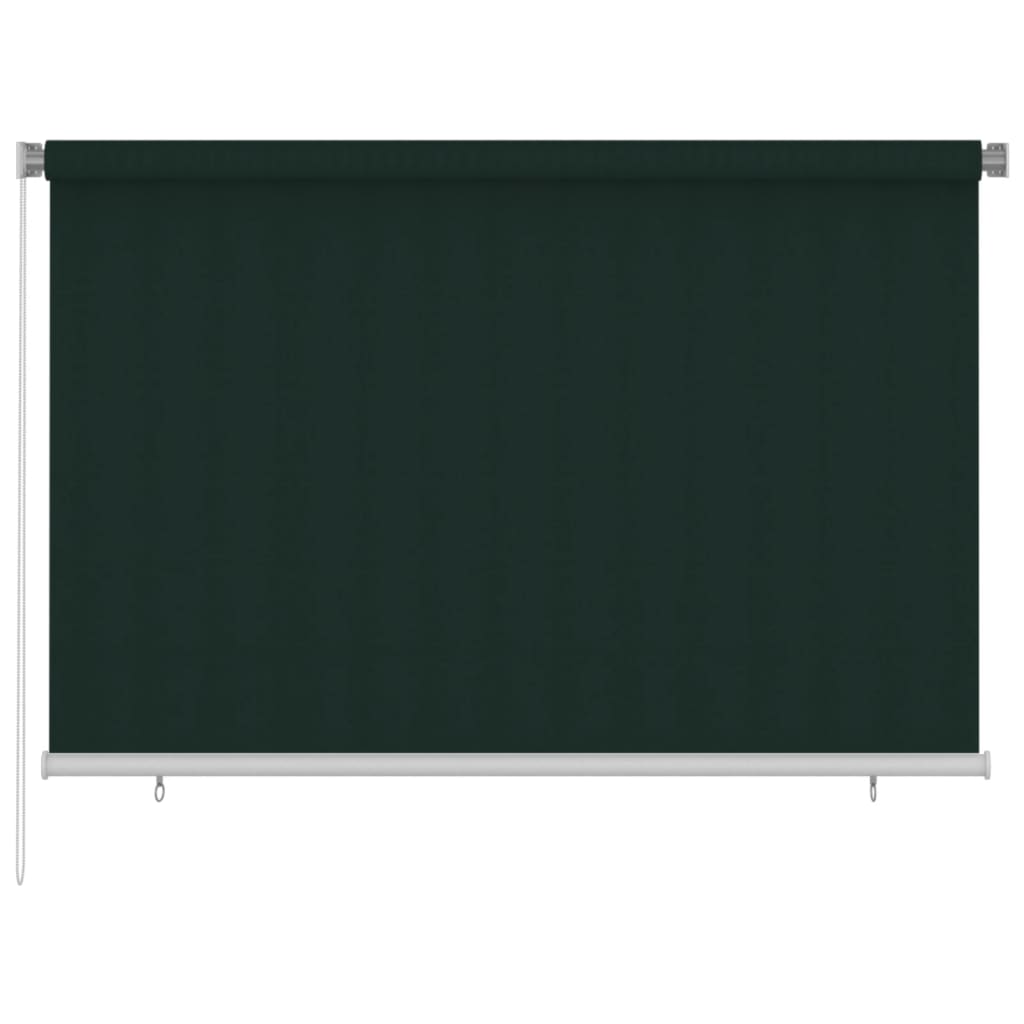 Outdoor Roller Blind 220x140 cm Dark Green HDPE