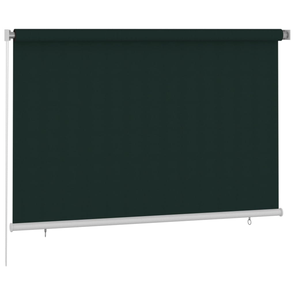 Outdoor Roller Blind 220x140 cm Dark Green HDPE