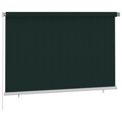 Outdoor Roller Blind 220x140 cm Dark Green HDPE