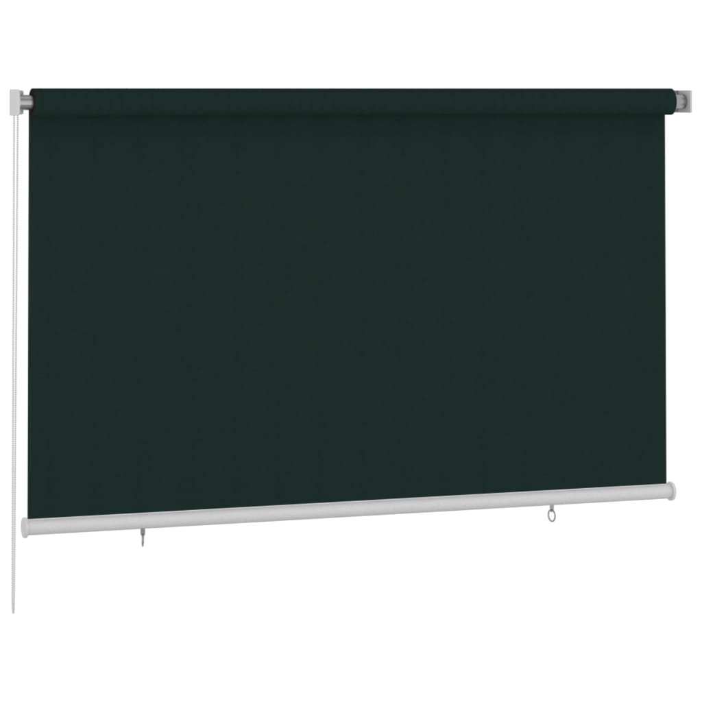 Outdoor Roller Blind 240x140 cm Dark Green HDPE