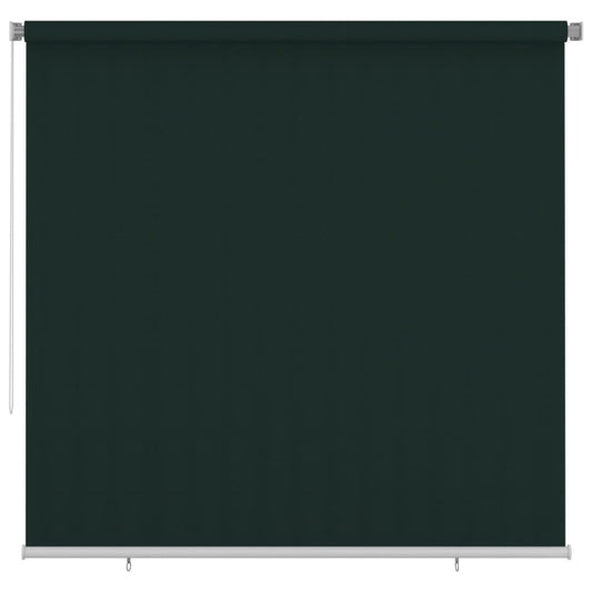 312831 vidaXL Outdoor Roller Blind 240x230 cm Dark Green HDPE