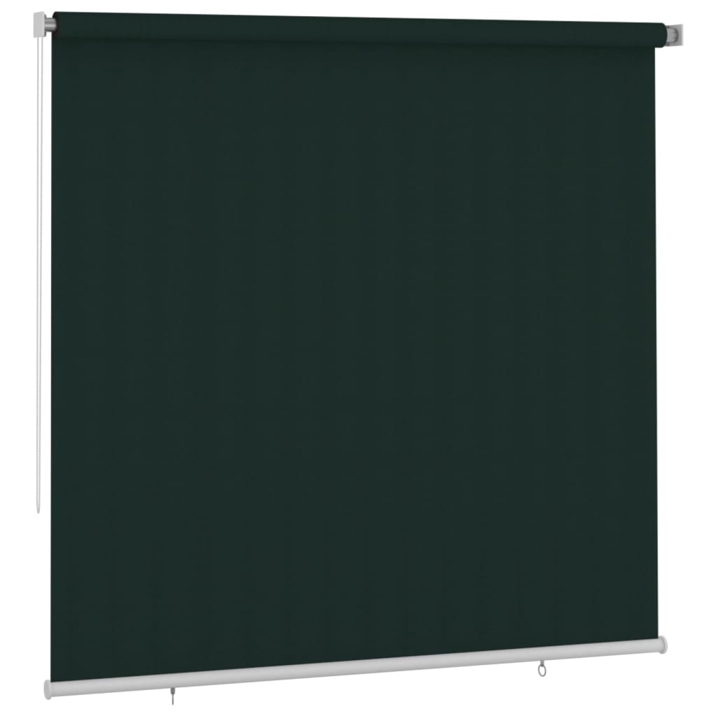 Outdoor Roller Blind 240x230 cm Dark Green HDPE
