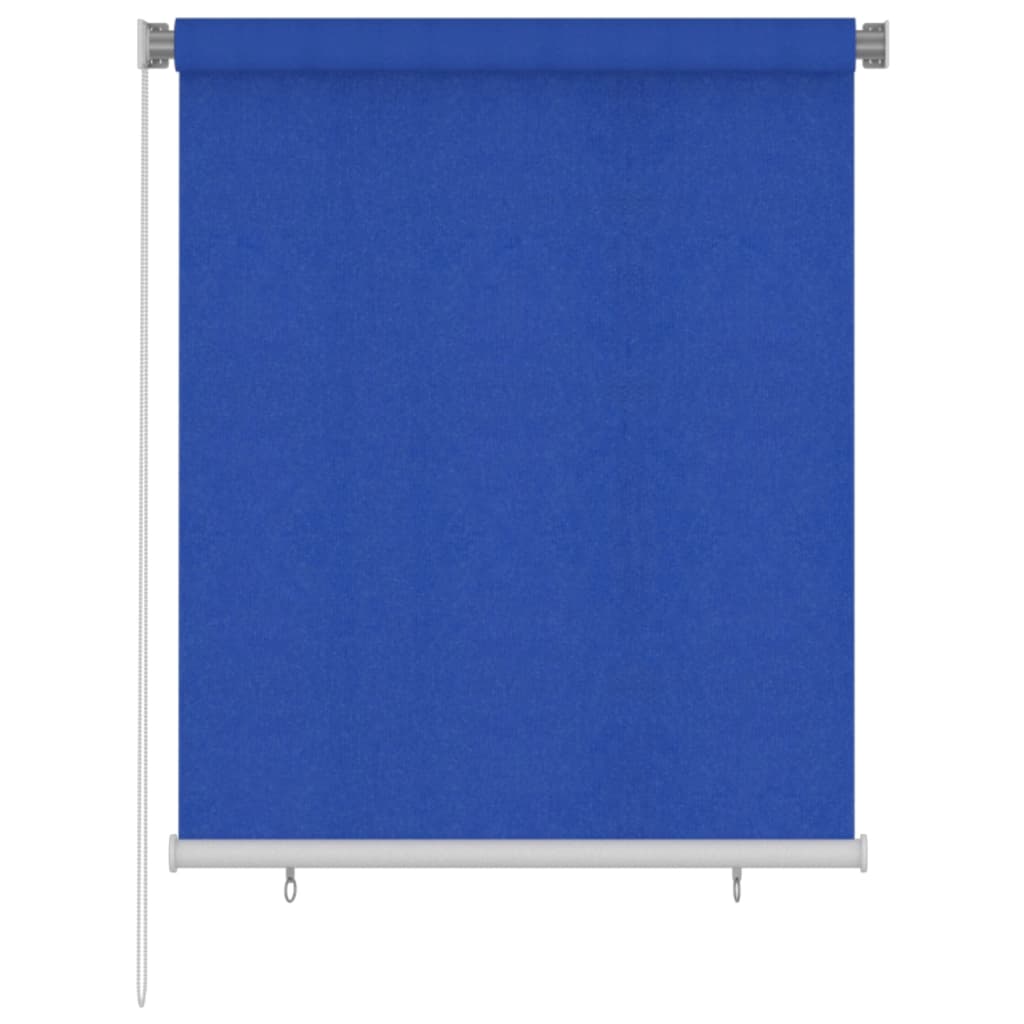 Outdoor Roller Blind 120x140 cm Blue HDPE