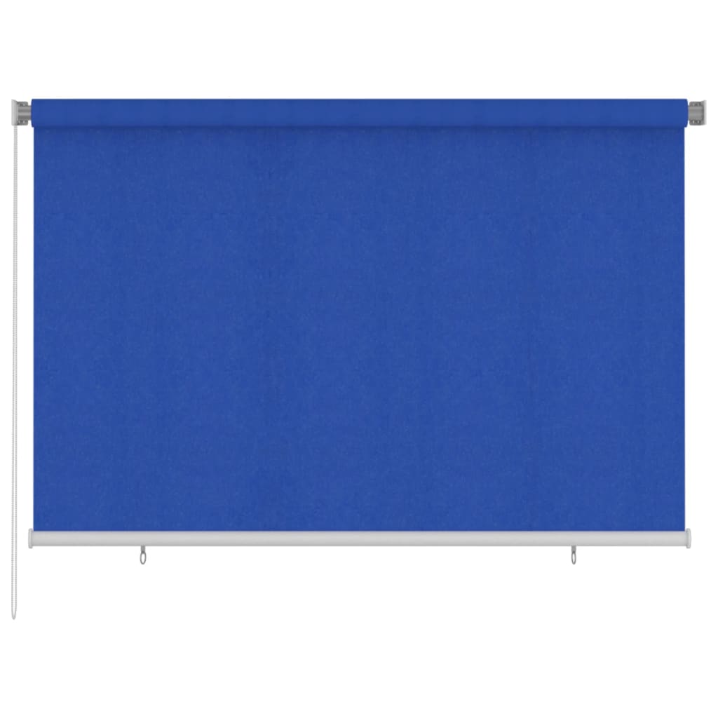 Outdoor Roller Blind 220x140 cm Blue HDPE