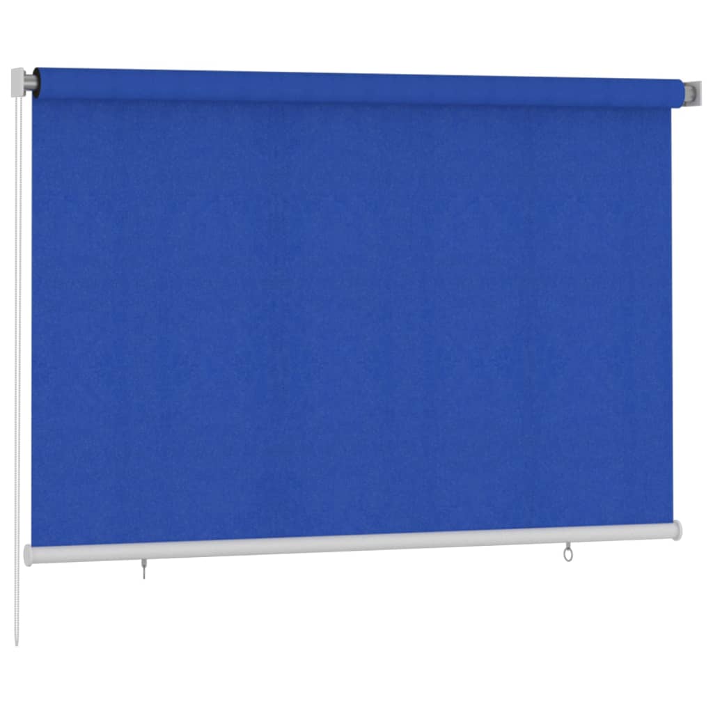 Outdoor Roller Blind 220x140 cm Blue HDPE