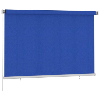 Outdoor Roller Blind 220x140 cm Blue HDPE