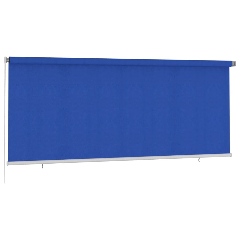 Outdoor Roller Blind 350x140 cm Blue HDPE
