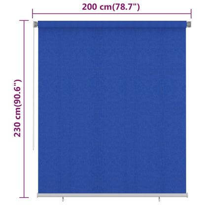 Outdoor Roller Blind 200x230 cm Blue HDPE