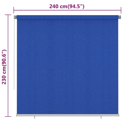 Outdoor Roller Blind 245(W)x230(H) cm Blue HDPE