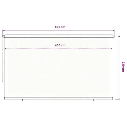 Outdoor Roller Blind 405(W)x230(H) cm Blue HDPE