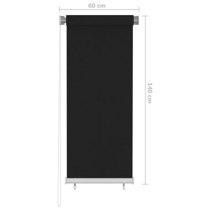 Outdoor Roller Blind 65(W)x140(H) cm Black