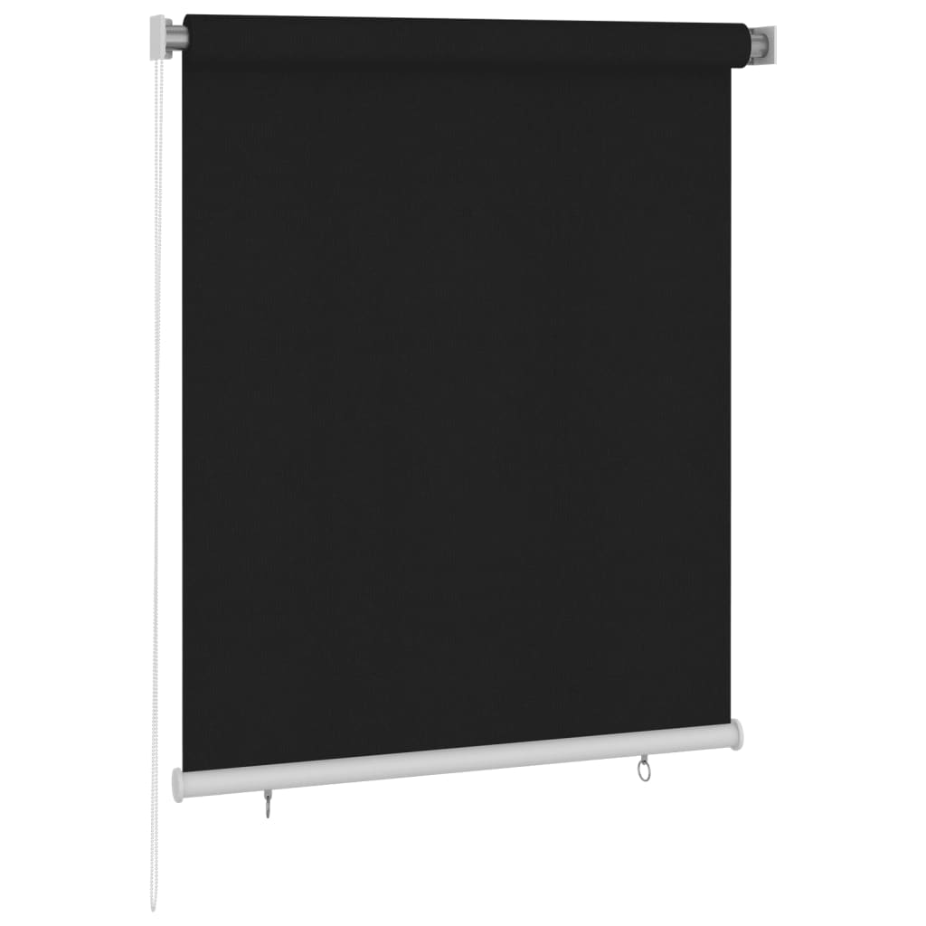 Roller Blind | Black | High-density polyethylene (HDPE) | 120 x 140 cm